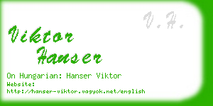 viktor hanser business card